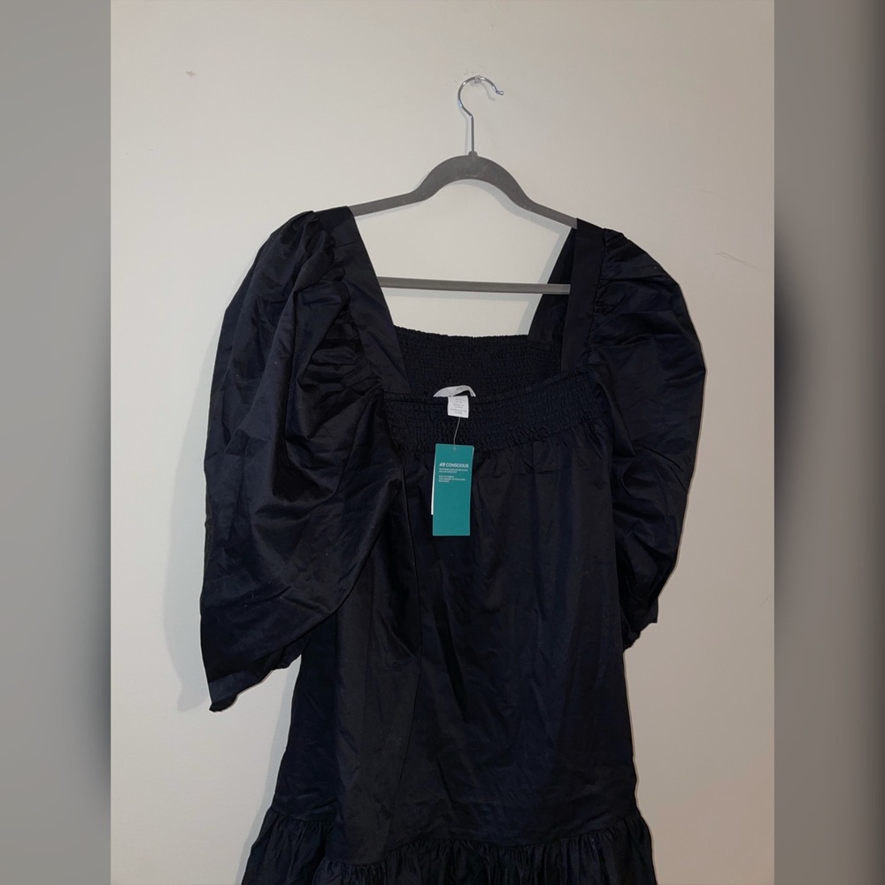 H&M organic cotton puff sleeve dress NWT - Picture 6 of 7